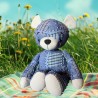 Ours en Patchwork Bleu Unique