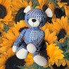 Ours en Patchwork Bleu Unique